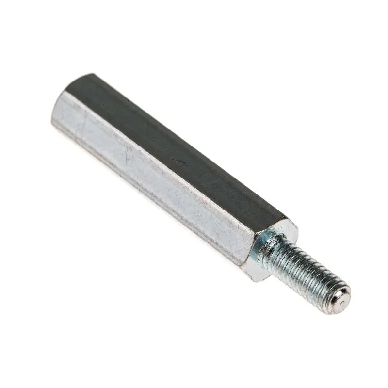 RS PRO Hexagonal Steel M4 Standoff with 30 mm Body and 10 mm Stud Length, Zinc Plated, RoHS Compliant 806-6590