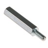 RS PRO Hexagonal Steel M4 Standoff with 30 mm Body and 10 mm Stud Length, Zinc Plated, RoHS Compliant 806-6590