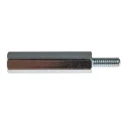 RS PRO Hexagonal Steel M4 Standoff with 30 mm Body and 10 mm Stud Length, Zinc Plated, RoHS Compliant 806-6590