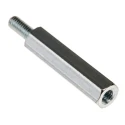 RS PRO Hexagonal Steel M4 Standoff with 30 mm Body and 10 mm Stud Length, Zinc Plated, RoHS Compliant 806-6590