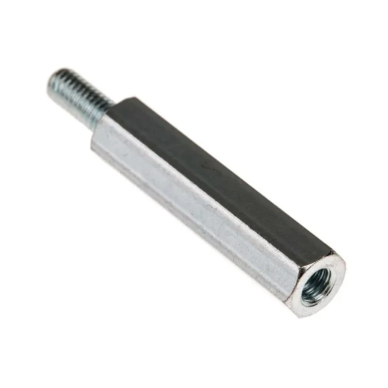 RS PRO Hexagonal Steel M4 Standoff with 30 mm Body and 10 mm Stud Length, Zinc Plated, RoHS Compliant 806-6590
