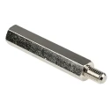 RS PRO M5 Hexagonal Nickel Plated Brass Standoff 40 mm Body Length, 8 mm Stud Length, Male/Female Thread 806-6654