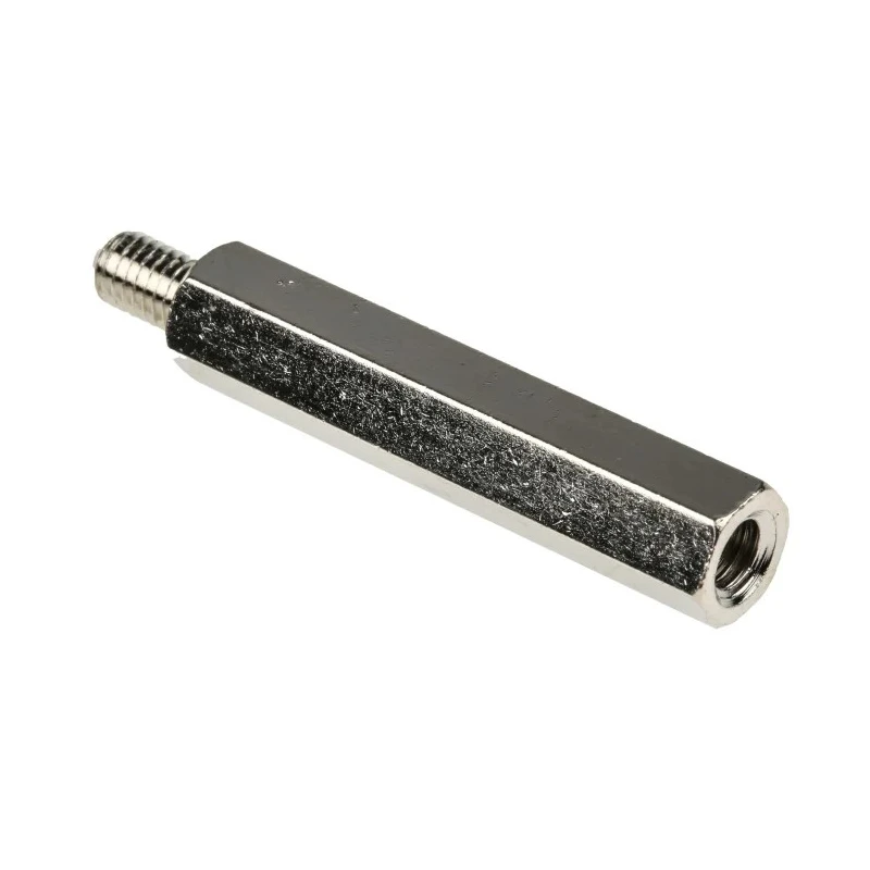 RS PRO M5 Hexagonal Nickel Plated Brass Standoff 40 mm Body Length, 8 mm Stud Length, Male/Female Thread 806-6654