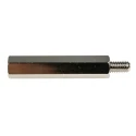 RS PRO M5 Hexagonal Nickel Plated Brass Standoff 40 mm Body Length, 8 mm Stud Length, Male/Female Thread 806-6654