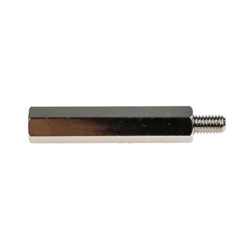 RS PRO M5 Hexagonal Nickel Plated Brass Standoff 40 mm Body Length, 8 mm Stud Length, Male/Female Thread 806-6654