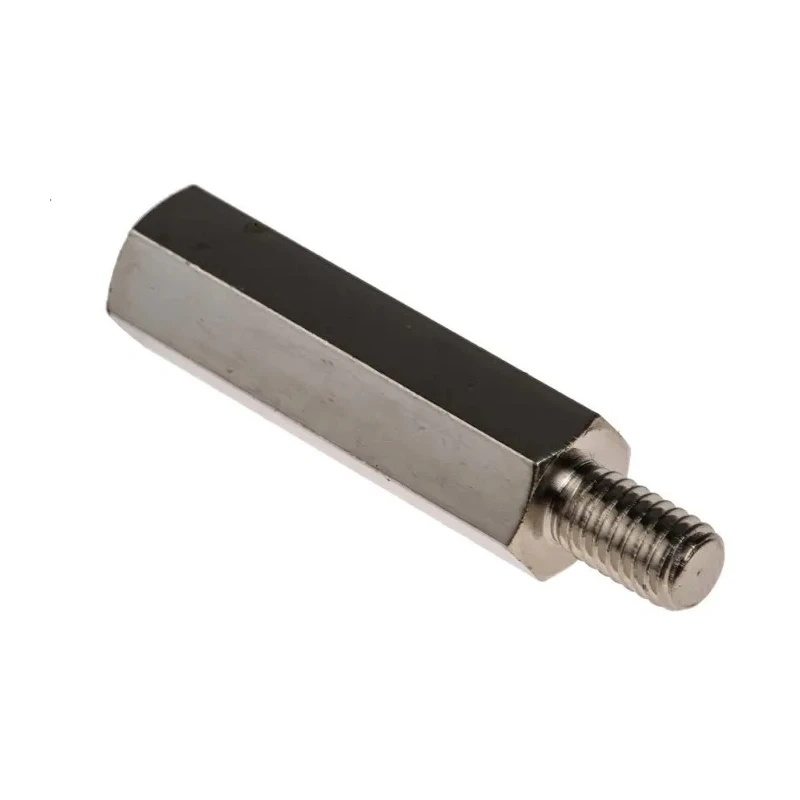 RS PRO M6 Steel Hexagonal Threaded Standoff, 35 mm Body, 10 mm Stud, Nickel Plated 806-6673