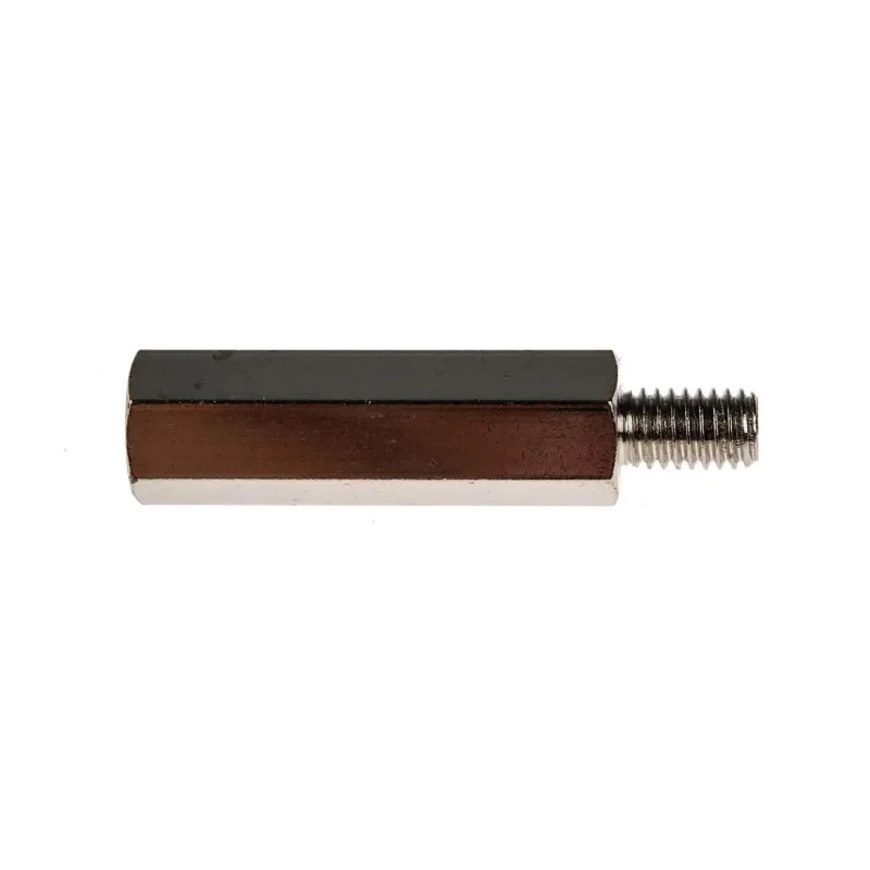RS PRO M6 Steel Hexagonal Threaded Standoff, 35 mm Body, 10 mm Stud, Nickel Plated 806-6673