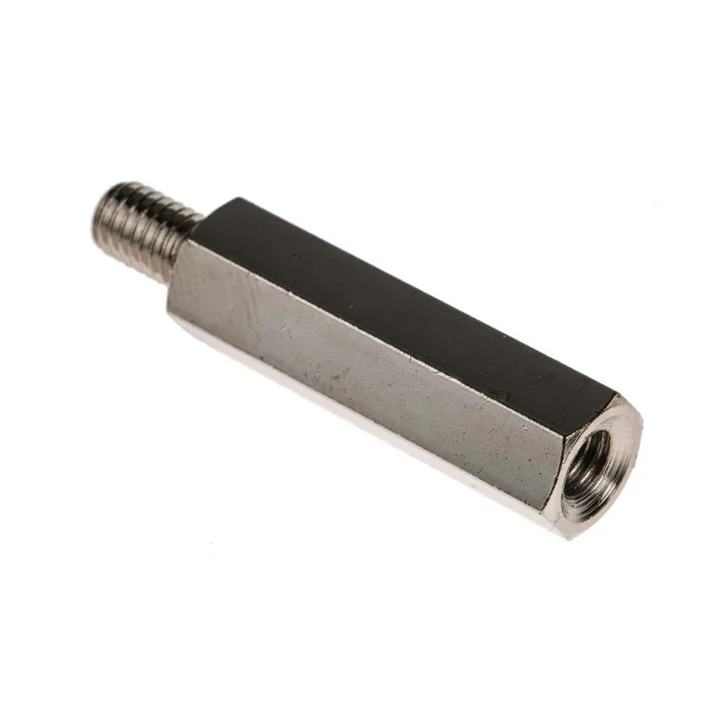RS PRO M6 Steel Hexagonal Threaded Standoff, 35 mm Body, 10 mm Stud, Nickel Plated 806-6673