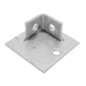 RS PRO Hot Dipped Galvanised Base Plate 45 mm Height 100 mm Length 100 mm Width 176-6913