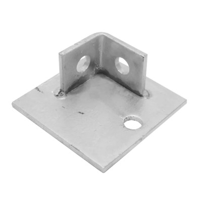 RS PRO Hot Dipped Galvanised Base Plate 45 mm Height 100 mm Length 100 mm Width 176-6913