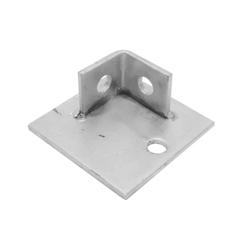 RS PRO Hot Dipped Galvanised Base Plate 45 mm Height 100 mm Length 100 mm Width 176-6913