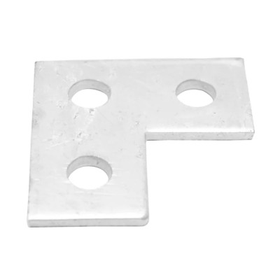 RS PRO Hot Dipped Galvanised L Shape Bracket 3 Hole, 14 mm Holes, 80 mm Length 176-6920