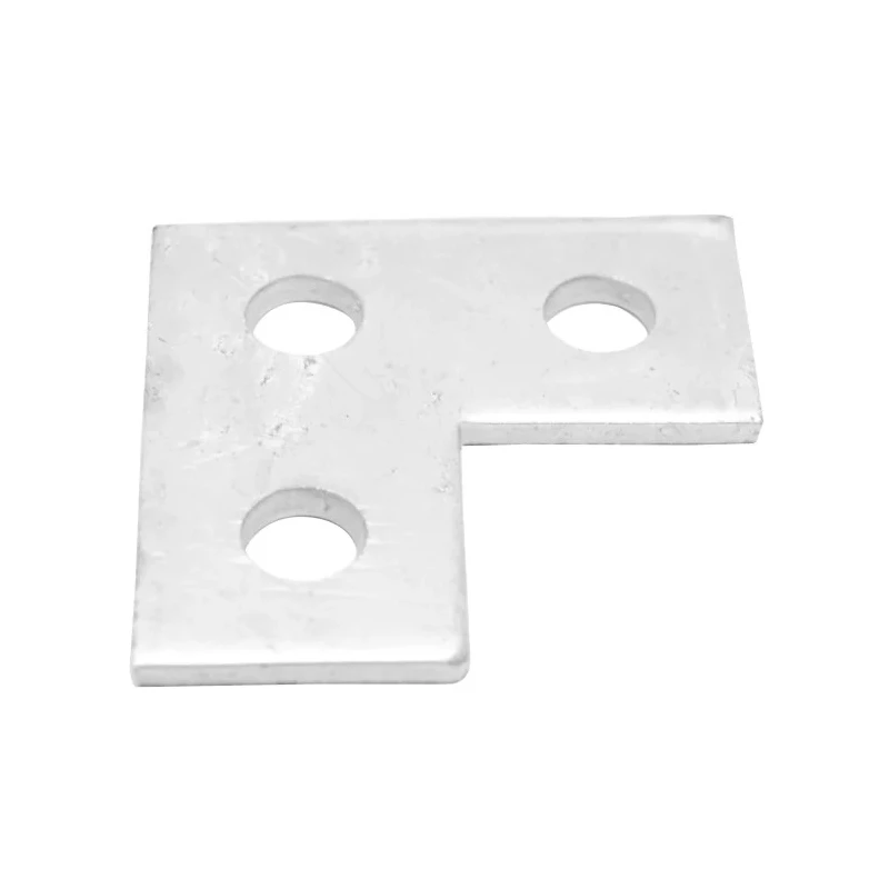 RS PRO Hot Dipped Galvanised L Shape Bracket 3 Hole, 14 mm Holes, 80 mm Length 176-6920