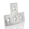 RS PRO Hot Dipped Galvanised T Shape Bracket 4 Hole, 14 mm Holes, 120 mm x 80 mm 176-6924