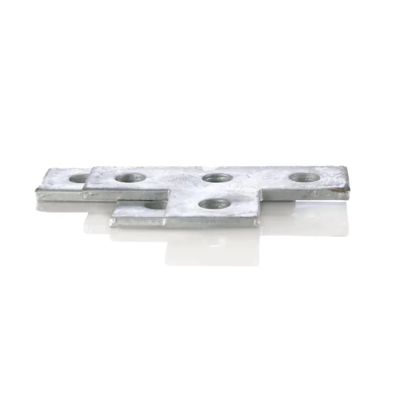 RS PRO Hot Dipped Galvanised T Shape Bracket 4 Hole, 14 mm Holes, 120 mm x 80 mm 176-6924
