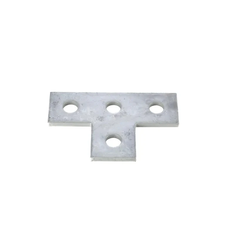 RS PRO Hot Dipped Galvanised T Shape Bracket 4 Hole, 14 mm Holes, 120 mm x 80 mm 176-6924