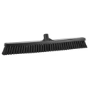 Vikan Broom Black for Dry Areas and Wet Areas Width 610mm Bristle Length 60mm Medium Hardness 31949