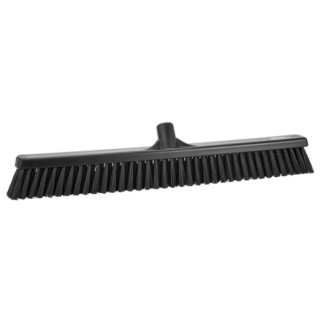 Vikan Broom Black for Dry Areas and Wet Areas Width 610mm Bristle Length 60mm Medium Hardness 31949