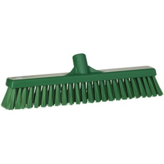 Vikan Broom Green Push Broom for Wet and Dry Areas 410mm Width, 52mm Bristle Length Model 31742