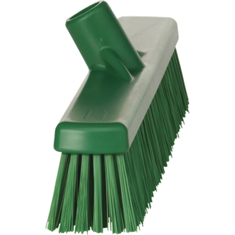 Vikan Broom Green Push Broom for Wet and Dry Areas 410mm Width, 52mm Bristle Length Model 31742