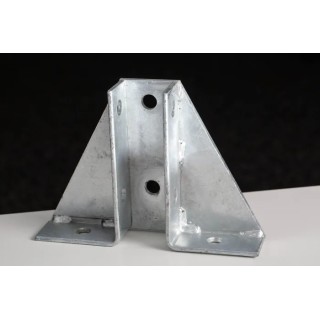RS PRO Hot Dipped Galvanised Base Plate 215 mm Length 40 mm Width 152 mm Height 176-6926