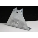 RS PRO Hot Dipped Galvanised Base Plate 215 mm Length 40 mm Width 152 mm Height 176-6926
