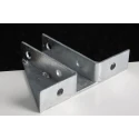 RS PRO Hot Dipped Galvanised Base Plate 215 mm Length 40 mm Width 152 mm Height 176-6926