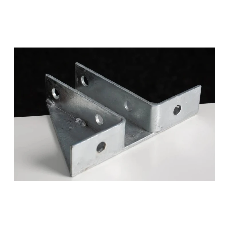RS PRO Hot Dipped Galvanised Base Plate 215 mm Length 40 mm Width 152 mm Height 176-6926