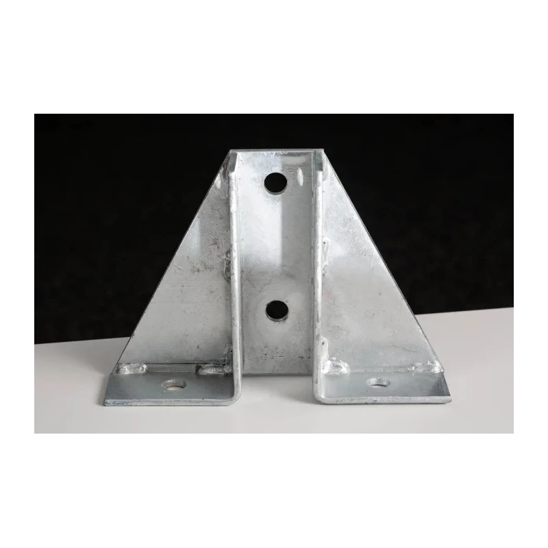 RS PRO Hot Dipped Galvanised Base Plate 215 mm Length 40 mm Width 152 mm Height 176-6926