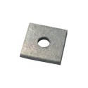 RS PRO Square Bracket Hot Dip Galvanised Metal Flat Plate Fitting Bracket for Channel Support Systems 176-6950