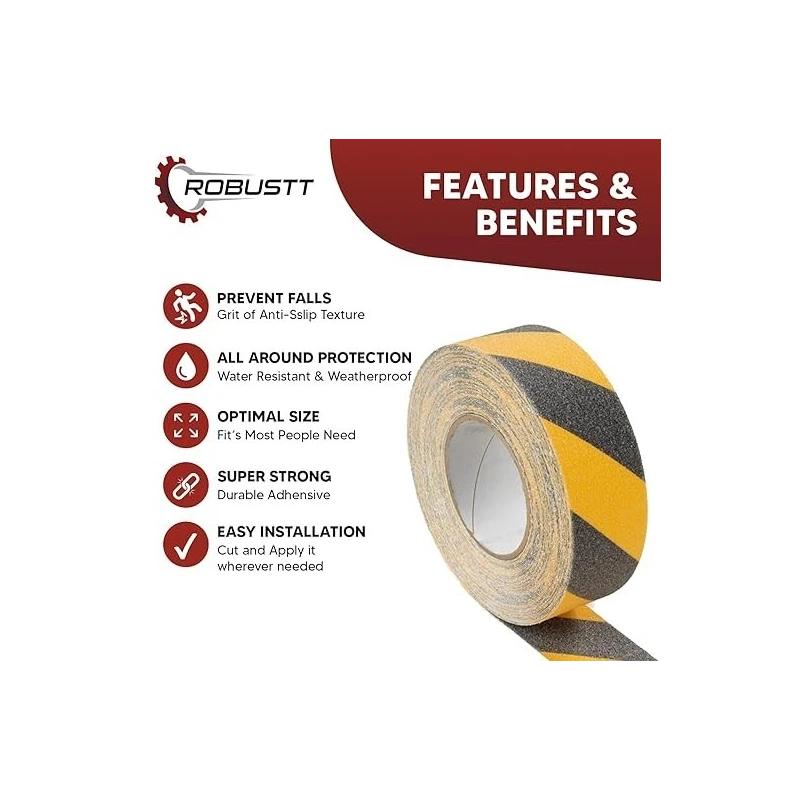 Buy Robustt Anti Skid Tape 5m x 100mm Pack of 10 Get Best Deal