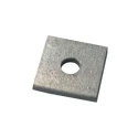 RS PRO Square Bracket Hot Dip Galvanised Flat Plate Fitting for Channel Support Systems 176-6959