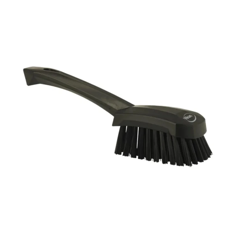 Vikan Hard Bristle Black Scrubbing Brush with 36 mm Bristle Length, Polyester Bristle Material 41929