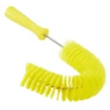 Vikan Hard Bristle Yellow Scrubbing Brush with 25 mm Polyester Bristle Length, Pipe Exterior Brush, Model 53726