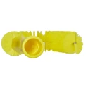 Vikan Hard Bristle Yellow Scrubbing Brush with 25 mm Polyester Bristle Length, Pipe Exterior Brush, Model 53726