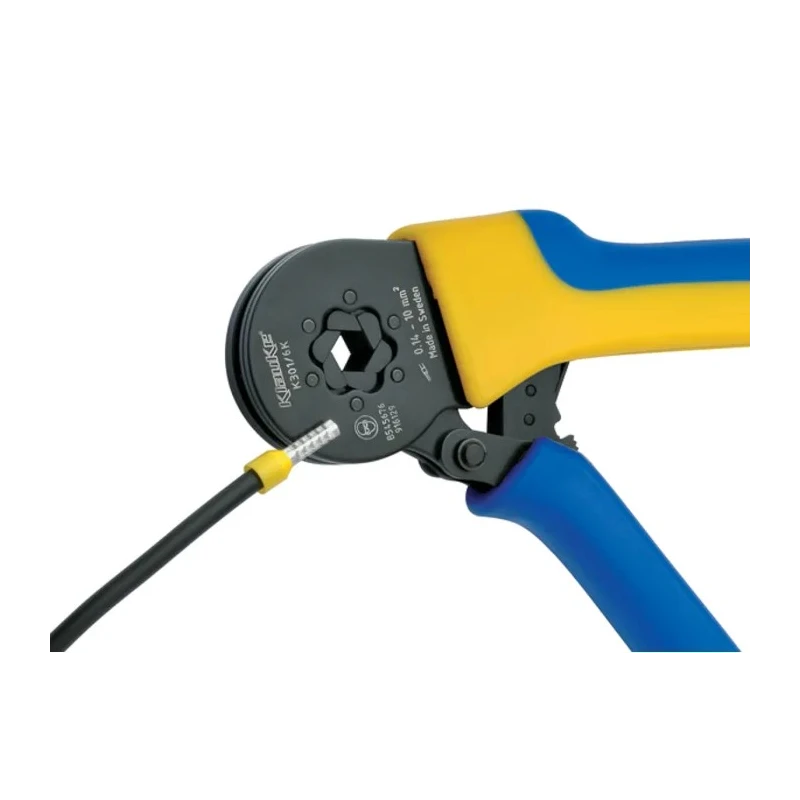 Klauke Hand Crimp Tool 175 mm, Hand Operation Type, Cable End-Sleeves 0.14 - 10 mm² K3016K