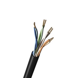 Belden Industrial Grade Unscreened Cat5e Ethernet Cable 305 m, Solid Copper Conductors, Black PVC Jacket 7918A