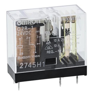 Omron PCB Power Relay 24V DC Coil Voltage 10A Switching Current SPDT G2R-1 24VDC