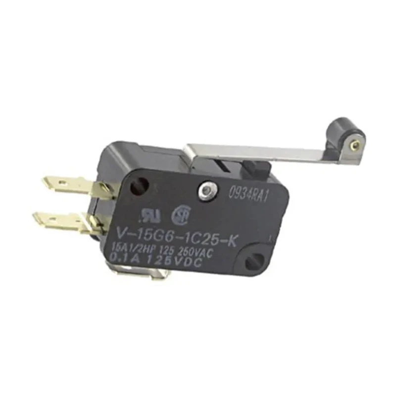 Omron Micro Switch with Hinge Roller Lever, Quick Connect Terminal, 15A, 250V AC, SPCO Contact, IP40 V-15G6-1C25-K