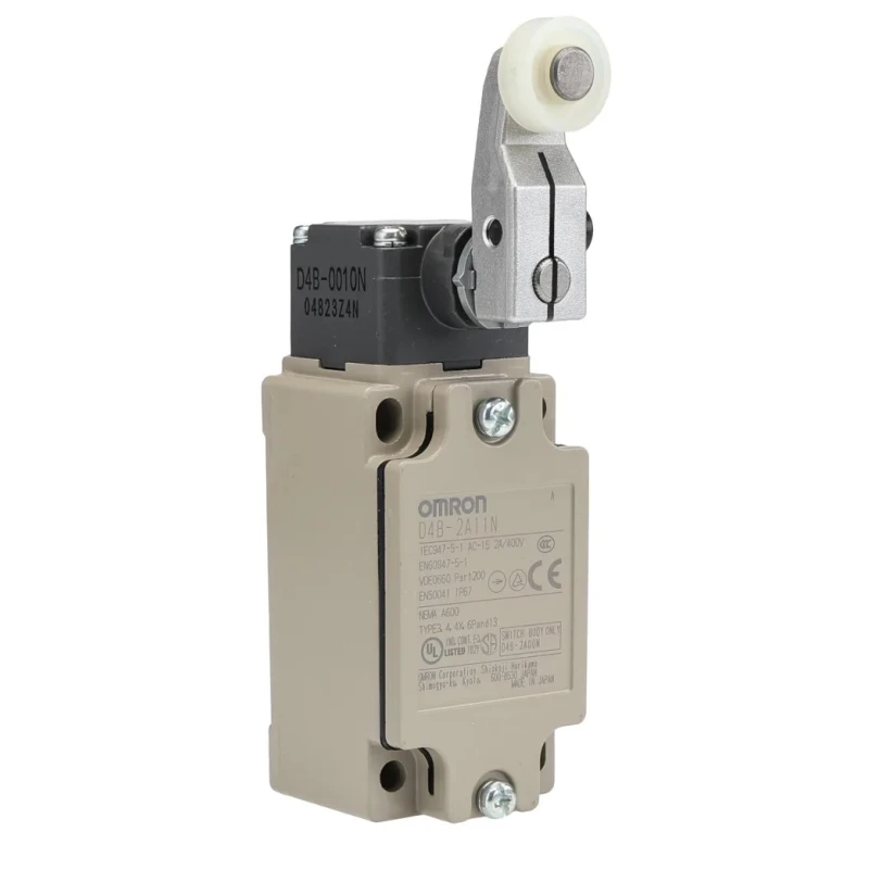 Omron D4B-N Series Roller Lever Limit Switch 2 NC Contacts IP67 Metal Housing 600V D4B-2A11N