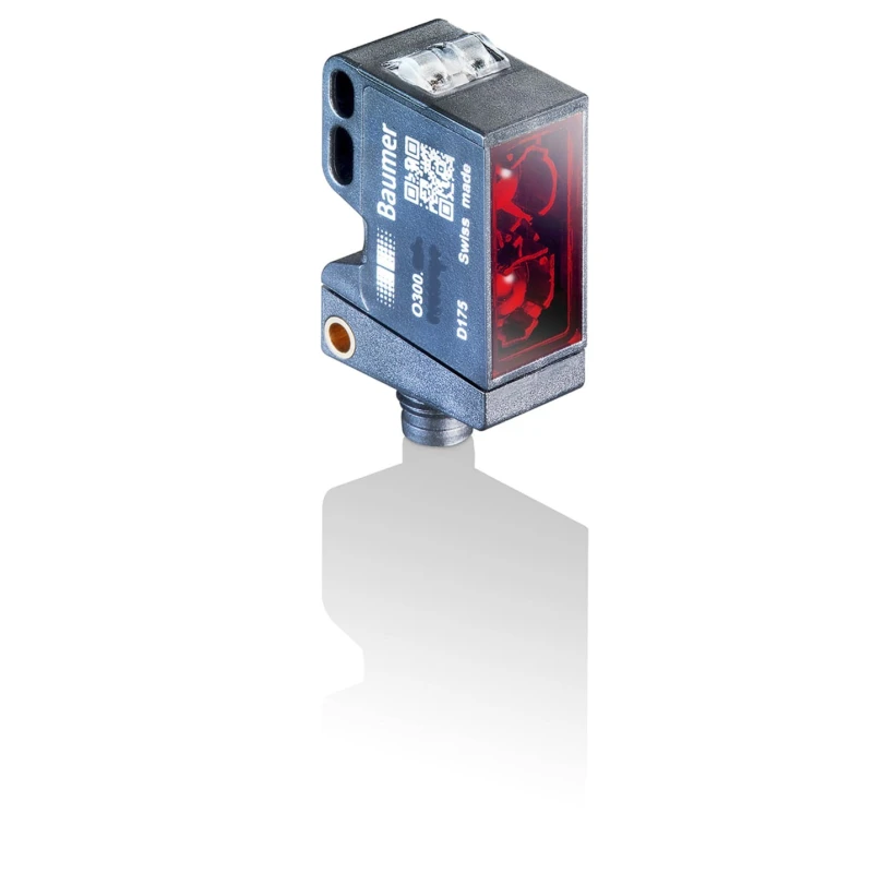 Baumer Diffuse Photoelectric Sensor, Block Sensor, 250 mm Detection Range, Push Pull Output, IP67, Model O300.SL-GW1J.72N