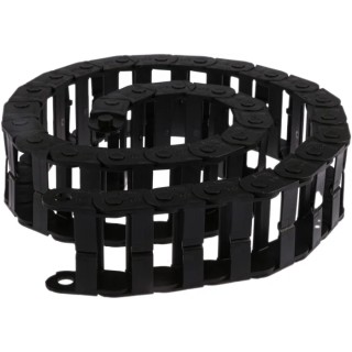 Igus Black Cable Trunking E-Chain 62mm Width x 25mm Depth x 1m Length, 48mm Minimum Bend Radius, Igumid NB Material W62mm