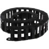 Igus Black Cable Trunking E-Chain 62mm Width x 25mm Depth x 1m Length, 48mm Minimum Bend Radius, Igumid NB Material W62mm