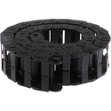 Igus Black Cable Trunking E-Chain 62mm Width x 25mm Depth x 1m Length, 48mm Minimum Bend Radius, Igumid NB Material W62mm