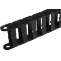 Igus Black Cable Trunking E-Chain 62mm Width x 25mm Depth x 1m Length, 48mm Minimum Bend Radius, Igumid NB Material W62mm