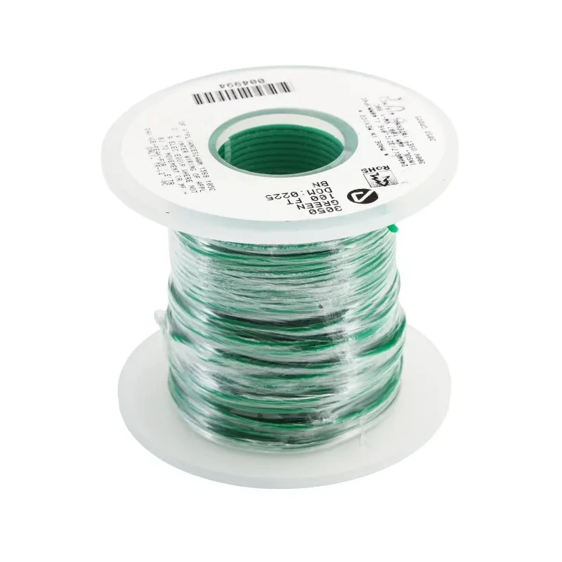 Alpha Wire Hookup Wire PVC Series Green Harsh Environment Wire, 7 x 0.20 mm Tinned Copper Conductors, 30 m 3050 GR005