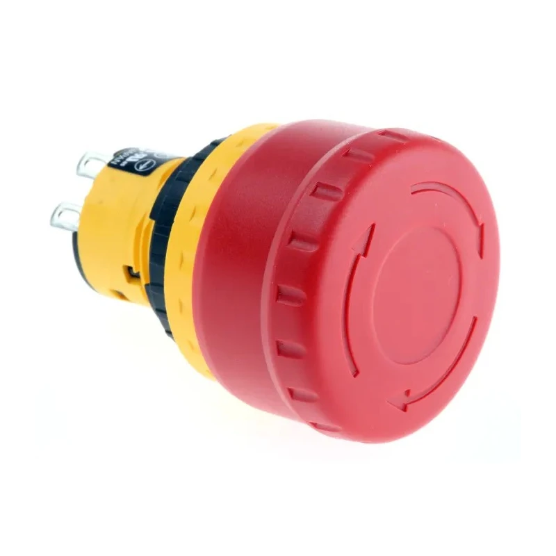 Idec XA Series Emergency Stop Push Button Panel Mount 16mm Cutout DPST IP65 XA1E-BV3U02R