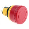 Idec XA Series Emergency Stop Push Button Panel Mount 16mm Cutout DPST IP65 XA1E-BV3U02R