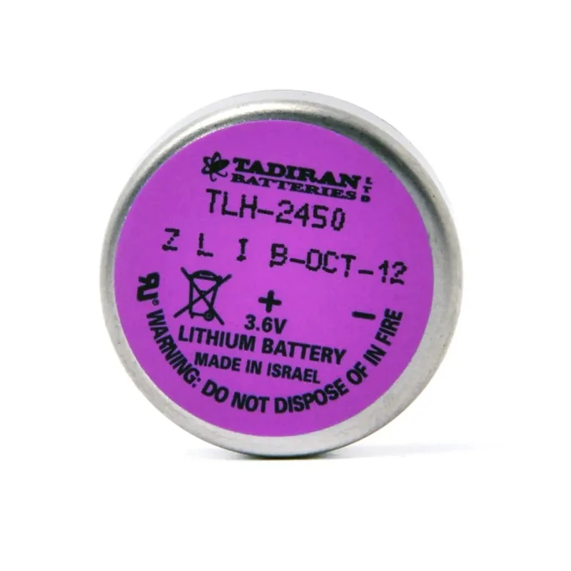 Tadiran Lithium Thionyl Chloride Button Battery CR2450, 3.6 V, 550 mAh, 24 mm Diameter 