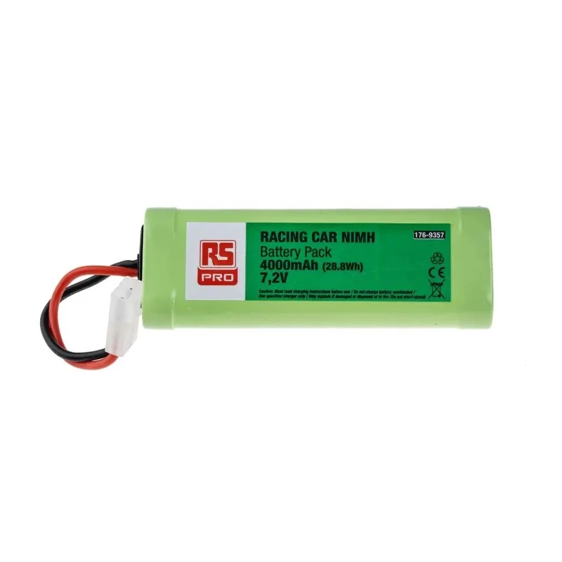 RS PRO 7.2 V Nickel Metal Hydride Rechargeable Battery Pack 4000 mAh 176-9357